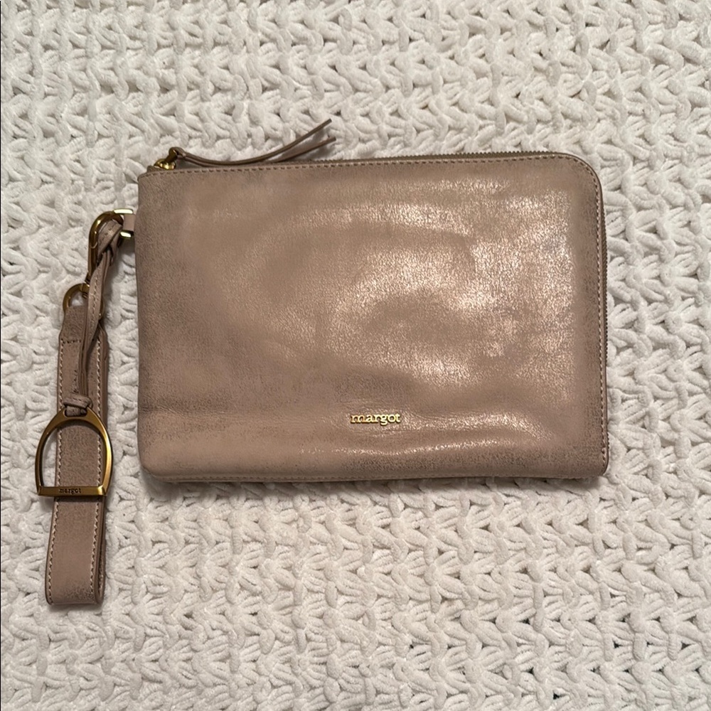 Margot Tan Wristlet Clutch